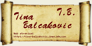 Tina Balčaković vizit kartica
